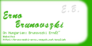 erno brunovszki business card